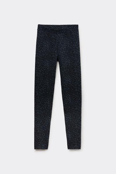 Multicolour Printed Cotton Leggings, 5701_332Y, large image number 3