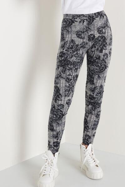 Grey Cotton Leggings, , large image number 1