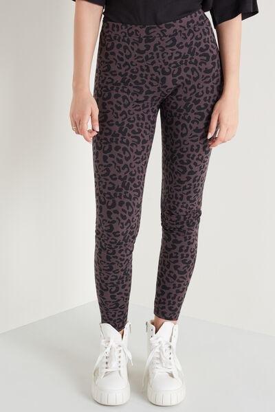 Brown Moka Cotton Leggings, , large image number 0