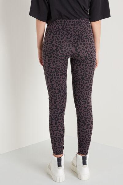 Brown Moka Cotton Leggings, , large image number 2