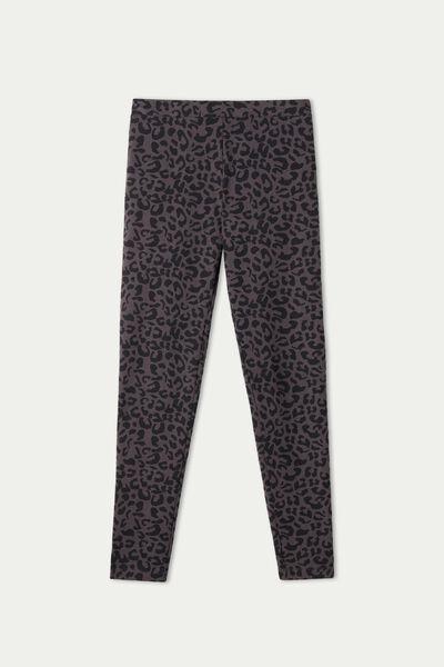 Brown Moka Cotton Leggings, , large image number 4