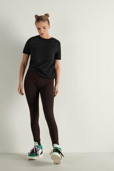 Multicolour Elastic Waist Leggings, , large image number 1