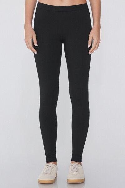 طماق القطن الأسود الأساسية, Black, medium