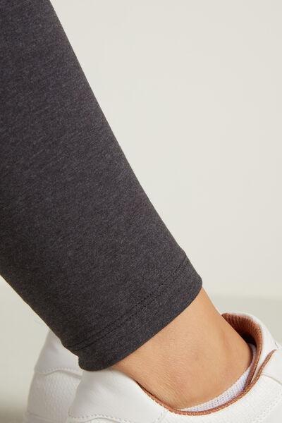 Grey Basic Cotton Leggings, , large image number 3