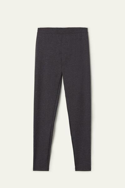 Grey Basic Cotton Leggings, , large image number 4