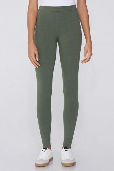 Green Basic Leggings, , large image number 0