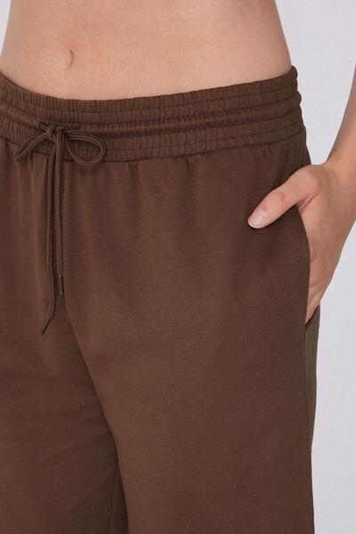 Beige Welt Pocket Cotton Joggers, 5701_304Y, large image number 3