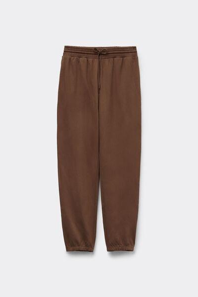 Beige Welt Pocket Cotton Joggers, 5701_304Y, large image number 4