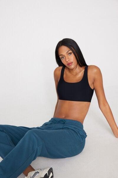 Blue Welt Pocket And Drawstring Cotton Joggers, 5701_510Z, large image number 1