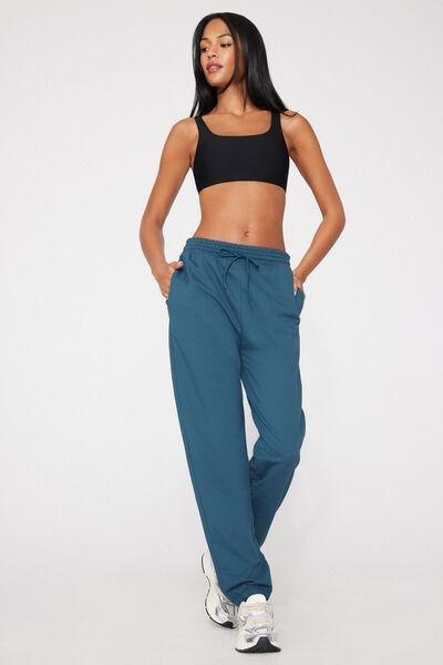 Blue Welt Pocket And Drawstring Cotton Joggers, 5701_510Z, large image number 3