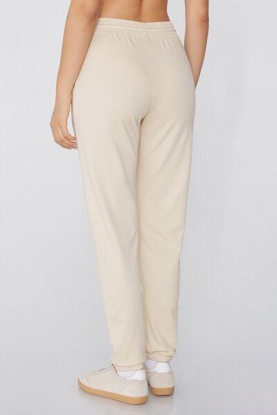 Cream Pocketed Joggers, , large image number 2