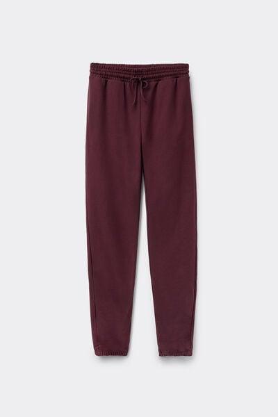 Brown Welt Pocket And Drawstring Cotton Joggers, 5701_581Z, large image number 2