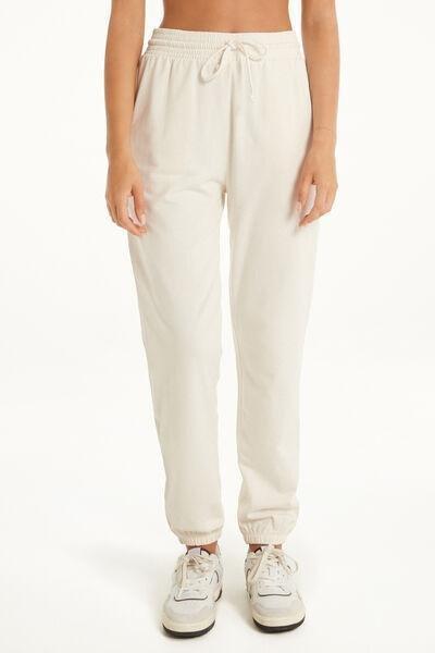 White Welt Pocket And Drawstring Joggers, 5701_677V, large image number 2