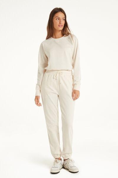 White Welt Pocket And Drawstring Joggers, 5701_677V, large image number 3
