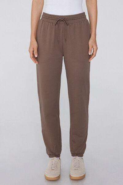 Brown Pocketed Joggers, , medium