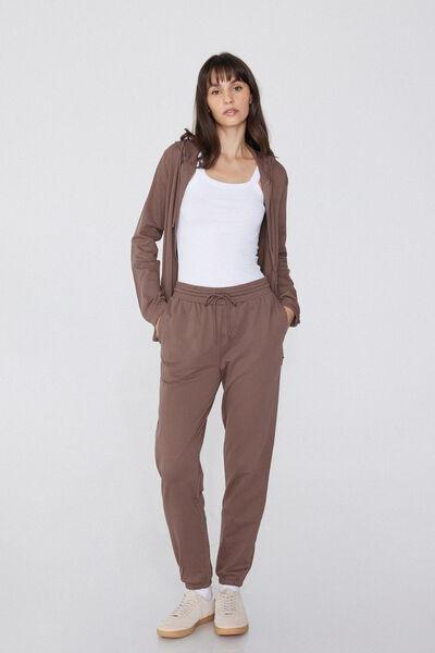 Brown Pocketed Joggers, , large image number 1