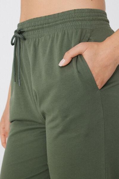Green Pocketed Joggers, , large image number 3