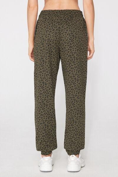 Green Welt Pocket And Drawstring Cotton Joggers, 5701_521Z, medium