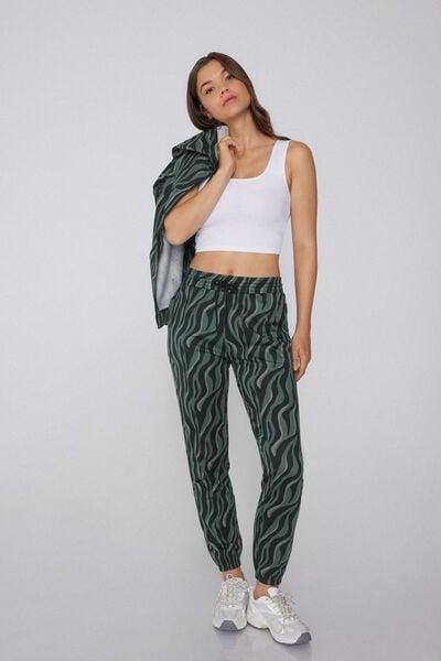 Green Welt Pocket Cotton Joggers, 5701_761Y, medium