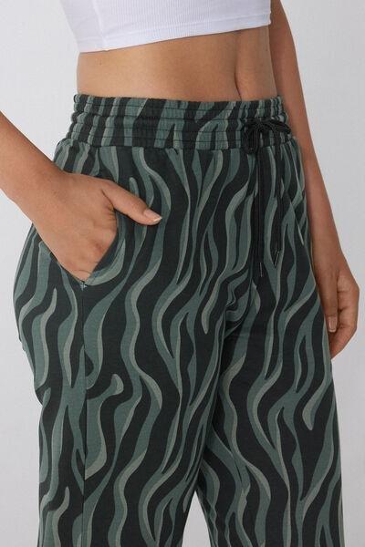 Green Welt Pocket Cotton Joggers, 5701_761Y, large image number 3