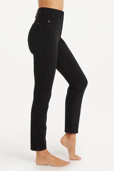 بنطلون ضيق أسود بخصر مرت"ع بتأثير تمرين الضغط ، للنساء, Black, large image number 3