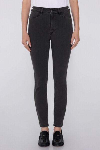 Black Push-Up Effect High-Waist Jeggings, 5701_906W, large image number 0