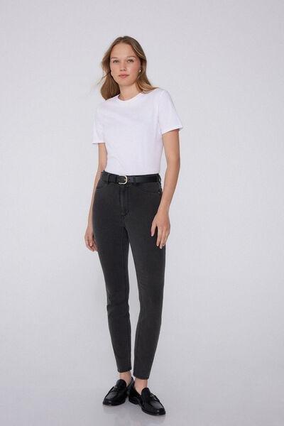 Black Push-Up Effect High-Waist Jeggings, 5701_906W, large image number 1