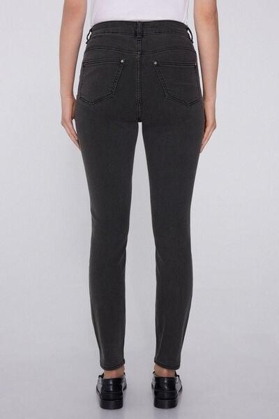 Black Push-Up Effect High-Waist Jeggings, 5701_906W, large image number 1