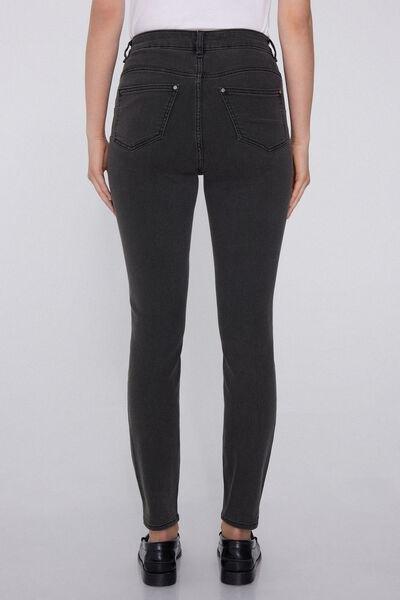 Black Push-Up Effect High-Waist Jeggings, 5701_906W, large image number 2