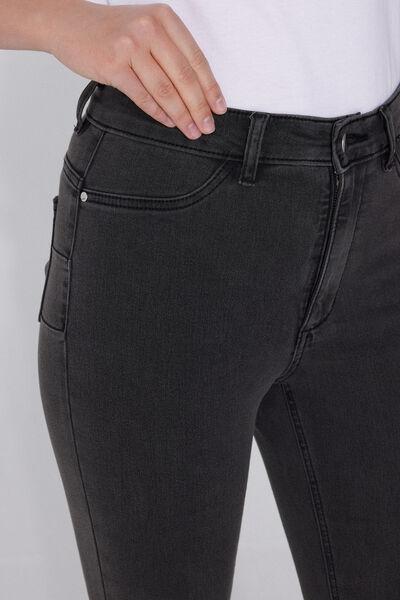 Black Push-Up Effect High-Waist Jeggings, 5701_906W, large image number 3