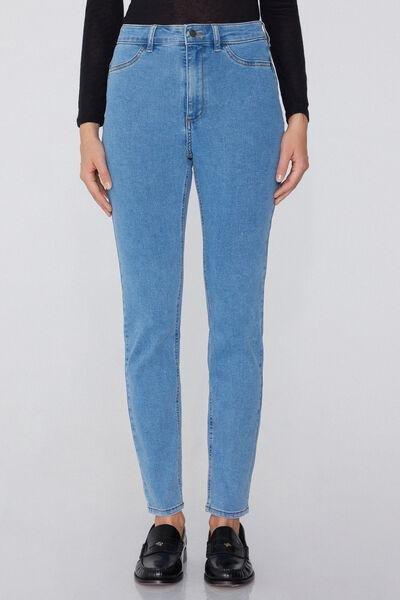 Blue High-Waist Jeggings, , medium