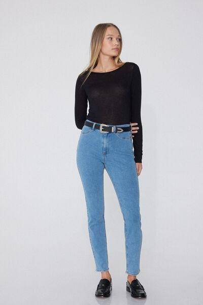 Blue High-Waist Jeggings, , large image number 1