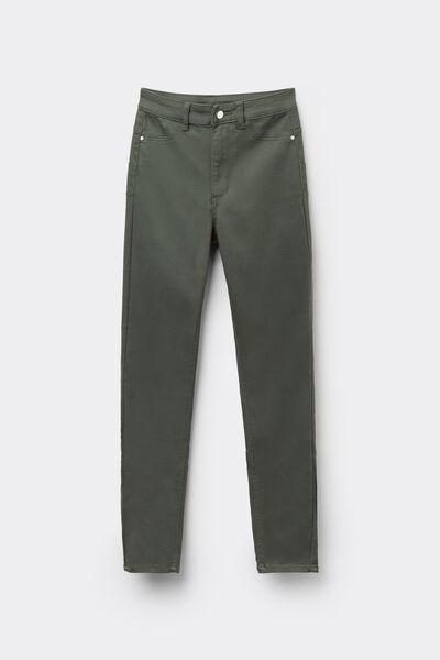 Green High-Waist Jeggings, , large image number 4