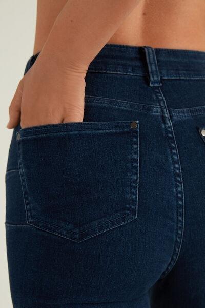 Blue Push-Up Effect Leggings, , large image number 3