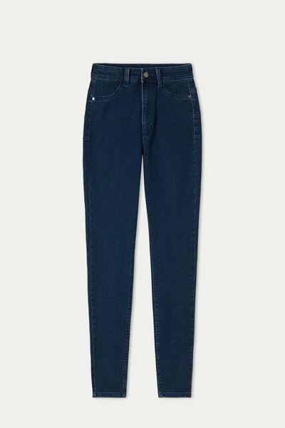 Blue Push-Up Effect Leggings, , large image number 4