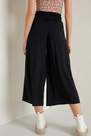 Tezenis - BLACK Stitched-Smock Canvas Cropped Trousers