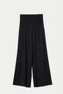 Tezenis - BLACK Stitched-Smock Canvas Cropped Trousers