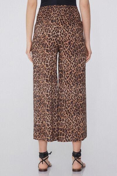 Multicolour Canvas Cropped Trousers, , large image number 2