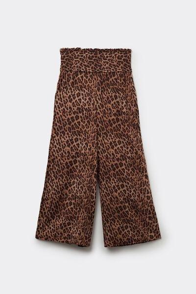 Multicolour Canvas Cropped Trousers, , large image number 4