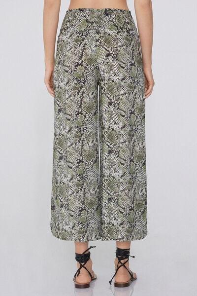 Multicolour Canvas Cropped Trousers, , large image number 2
