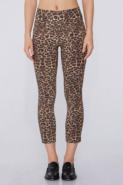Multicolour Printed Capri Leggings, , large image number 0
