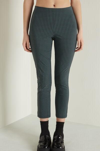 Green Printed Capri Leggings, 5701_536U, large image number 0