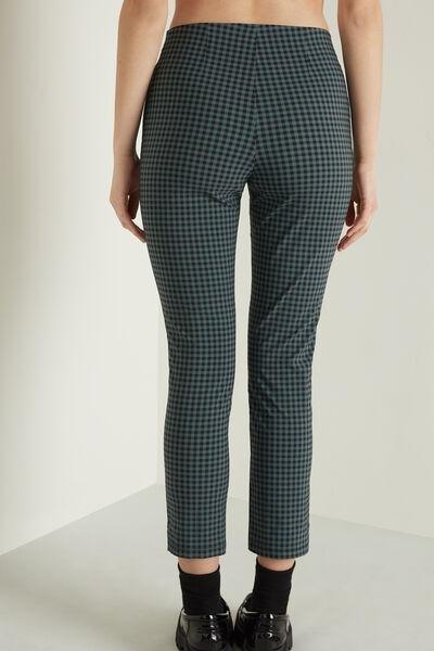 Green Printed Capri Leggings, 5701_536U, large image number 2