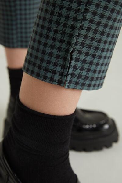 Green Printed Capri Leggings, 5701_536U, large image number 3