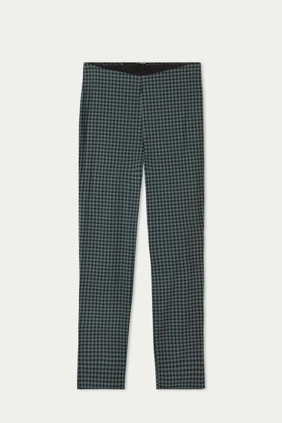 Green Printed Capri Leggings, 5701_536U, large image number 4