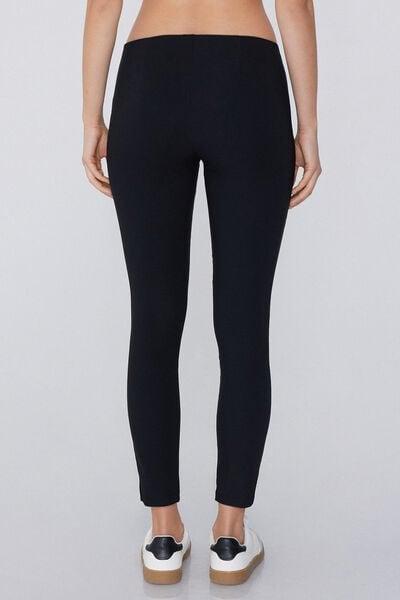 Black Capri Leggings, Black, large image number 2