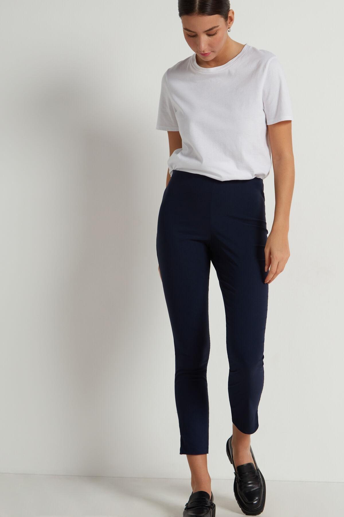Blue Capri Leggings, Absolute Blue, large image number 0