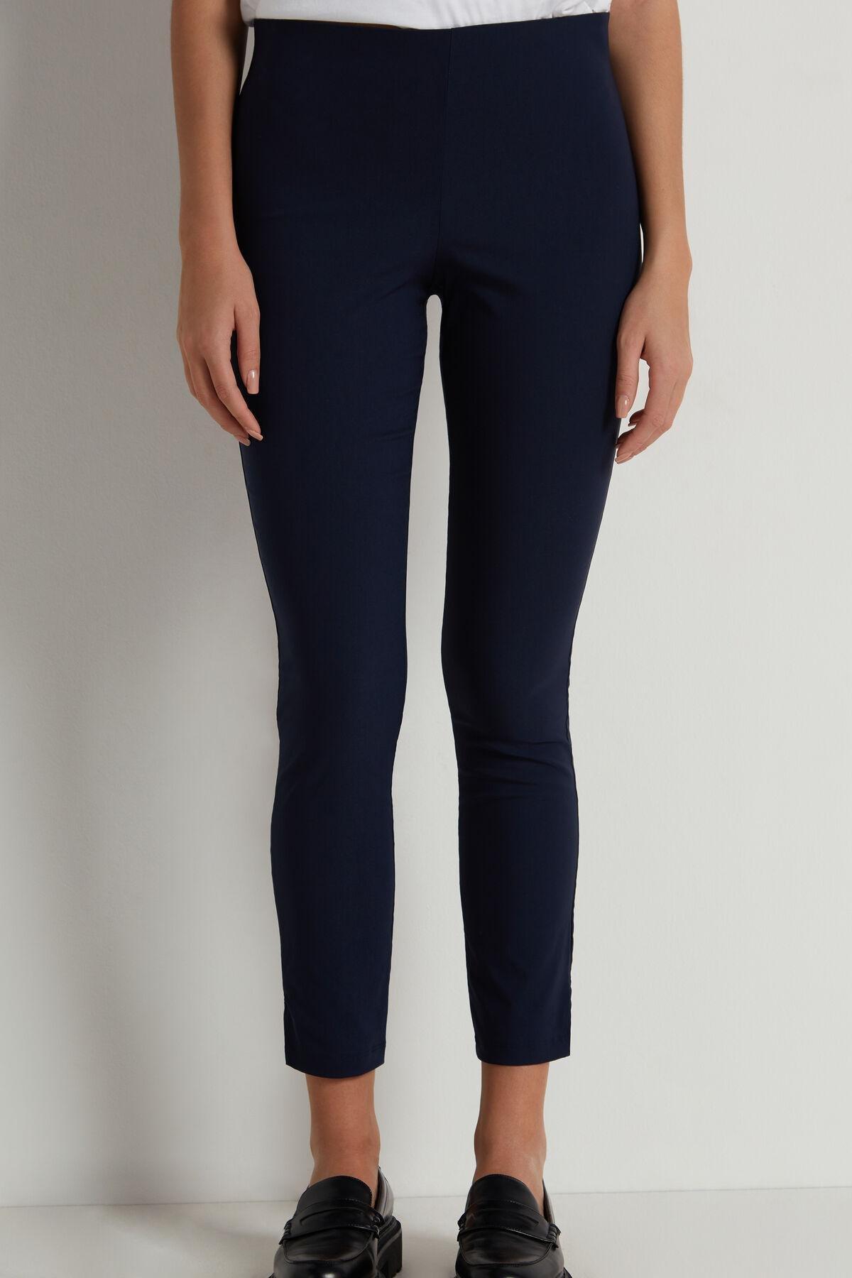 Blue Capri Leggings, Absolute Blue, large image number 2