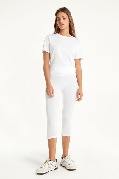 White Capri Leggings, Women, , large image number 1