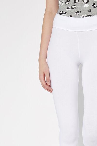 White Capri Leggings, White, large image number 3